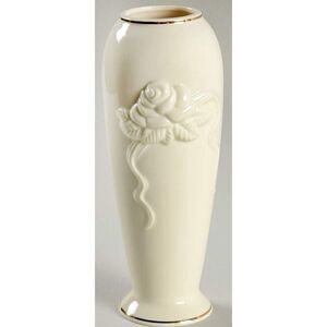 2 Vintage Lenox  Rose Bud Vase  24k Gold Trim. 7 1/2” Tall